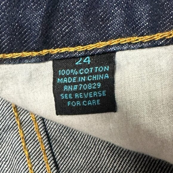 NWT Rue21 Womens 24 Jeans High Rise Ankle Straight Leg Dark Wash Raw Hem Plus - Picture 13 of 16